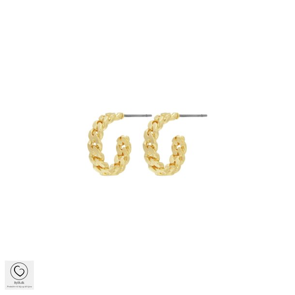 Dansk Copenhagen guldbelagte reringe, model Infinity Simple Small Hoop