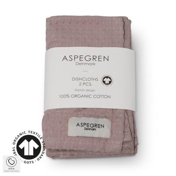 Aspegren Organic karklude, farve North Mauve - st af 2 stk.