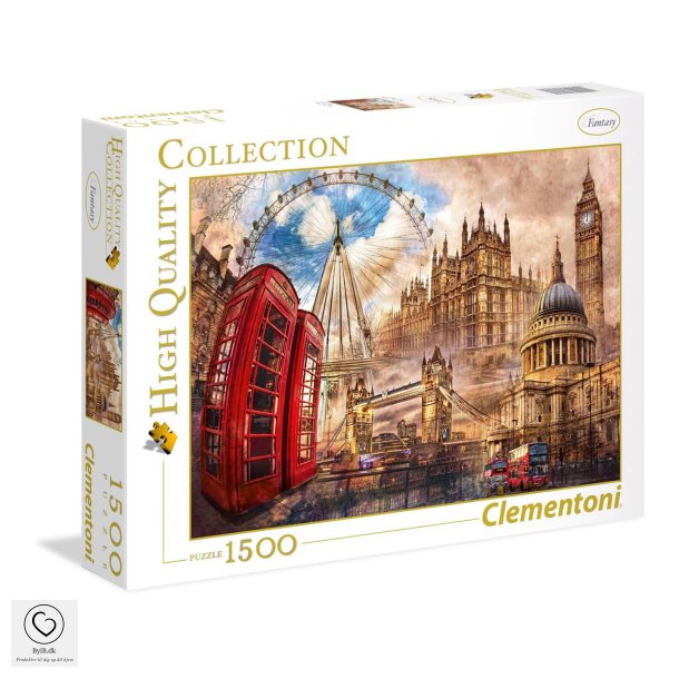 Clementoni Puzzle - 1500 brikker VINTAGE LONDON