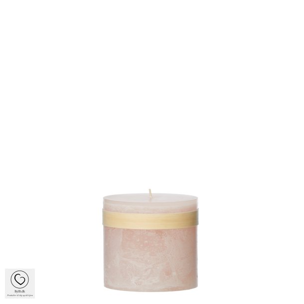 Vance Kitira Timber bloklys i Soft Pink, Ml: D8 x 7,5 cm. 