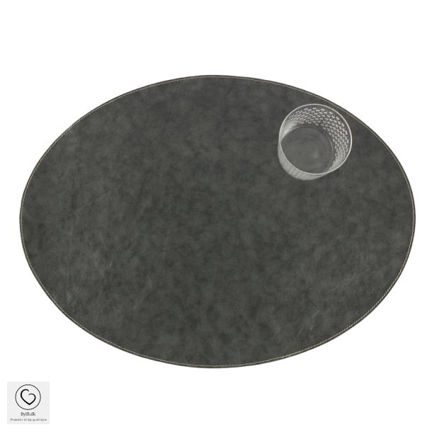 UASHMAMA Oval dkkeserviet, Mrkegr