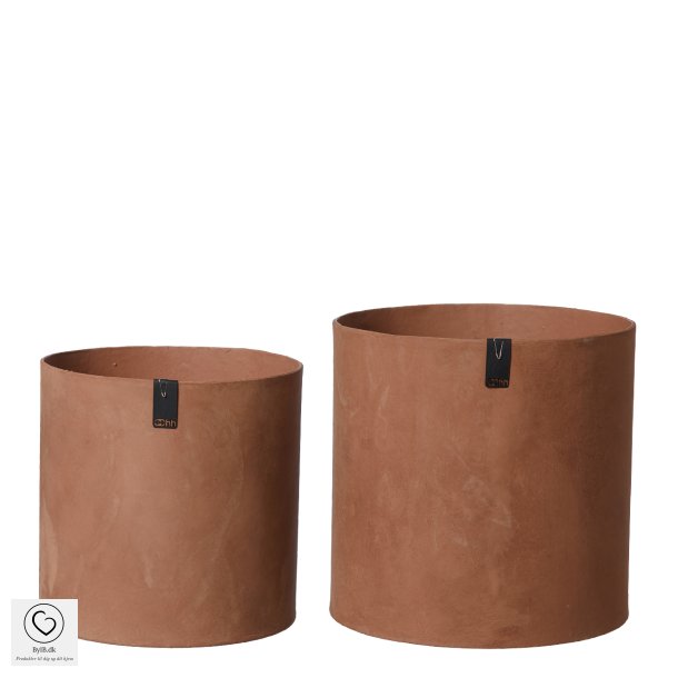 OOhh Tokyo XL Blomsterkrukker i rustic brun, st med 2 strrelser, Ml: D22 x H22 / D26 x H26 cm