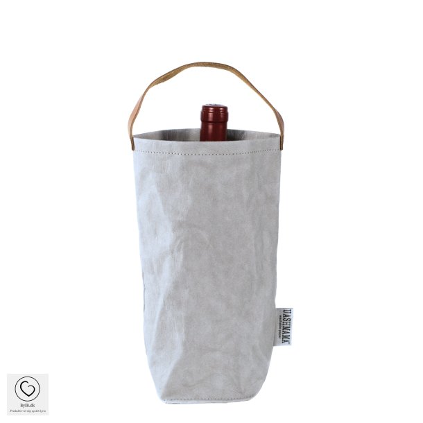 UASHMAMA Wine Bag med lderhank, Gr